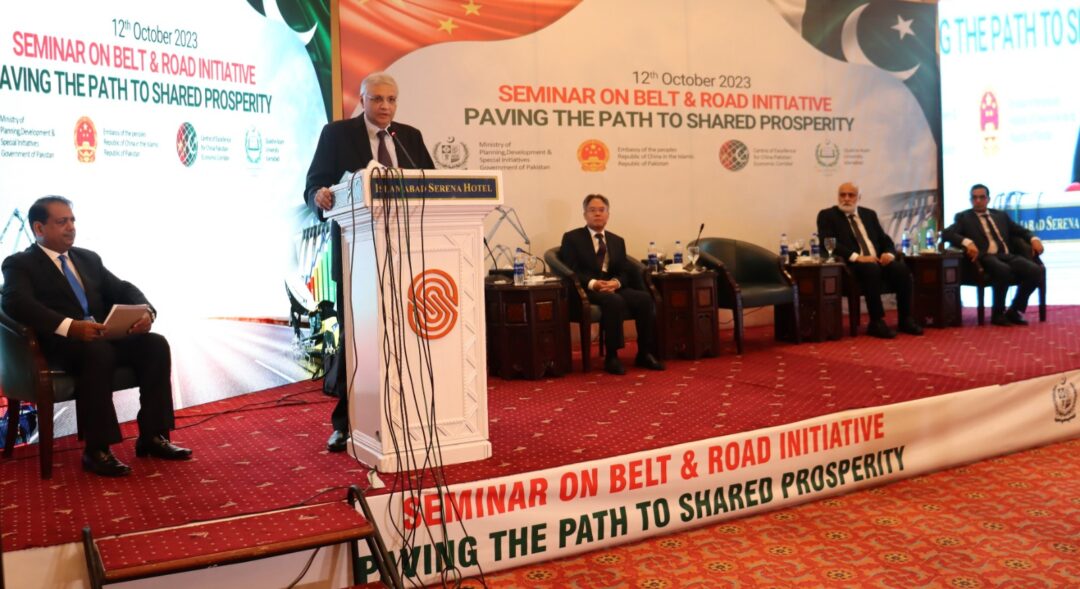 Caretaker minister affirms progress in second phase of CPEC during belt and road seminar